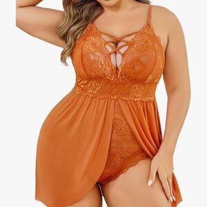Plus size babydoll lingerie